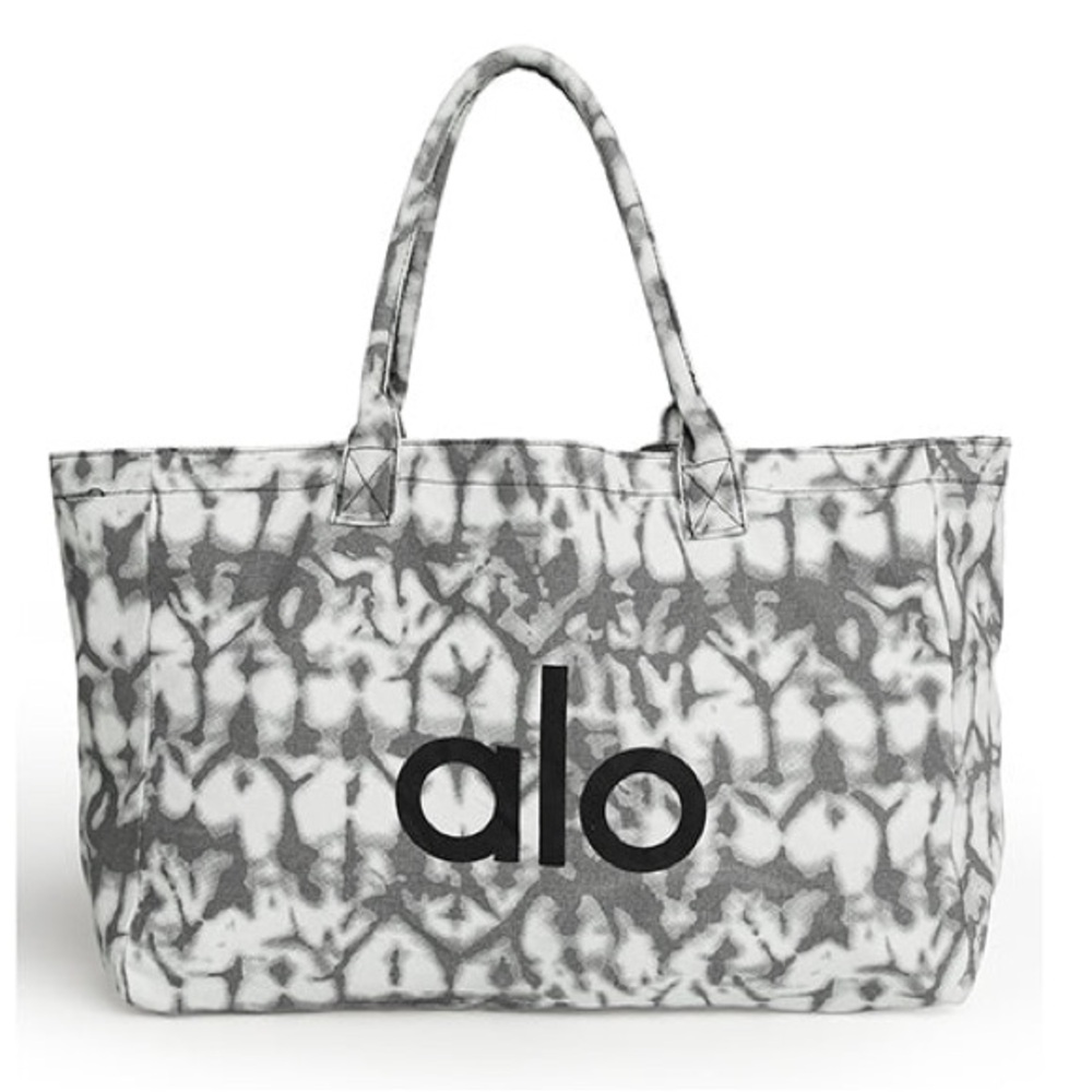 Alo Yoga SHOPPER TOTE - GREY TIEDYE